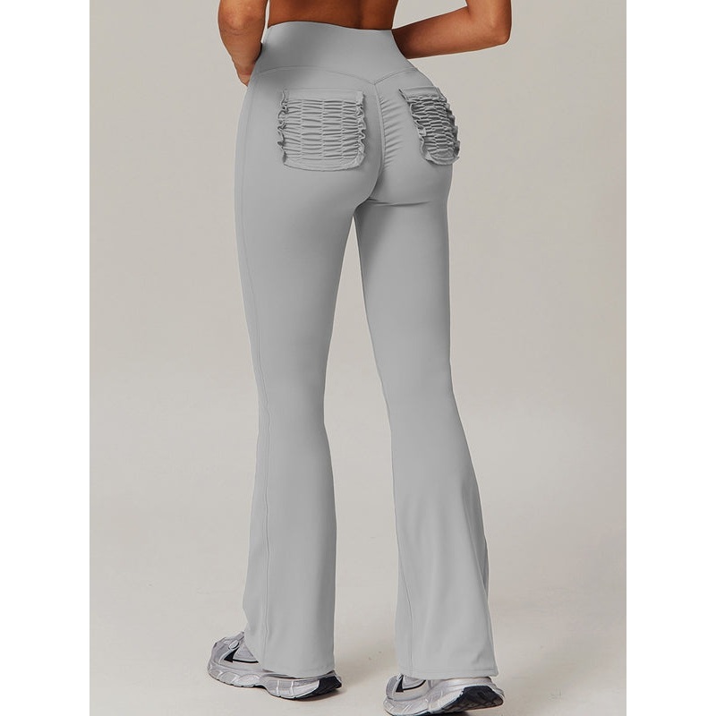ZASUWA Female Pocket Scrunch Bum Flare Leggings