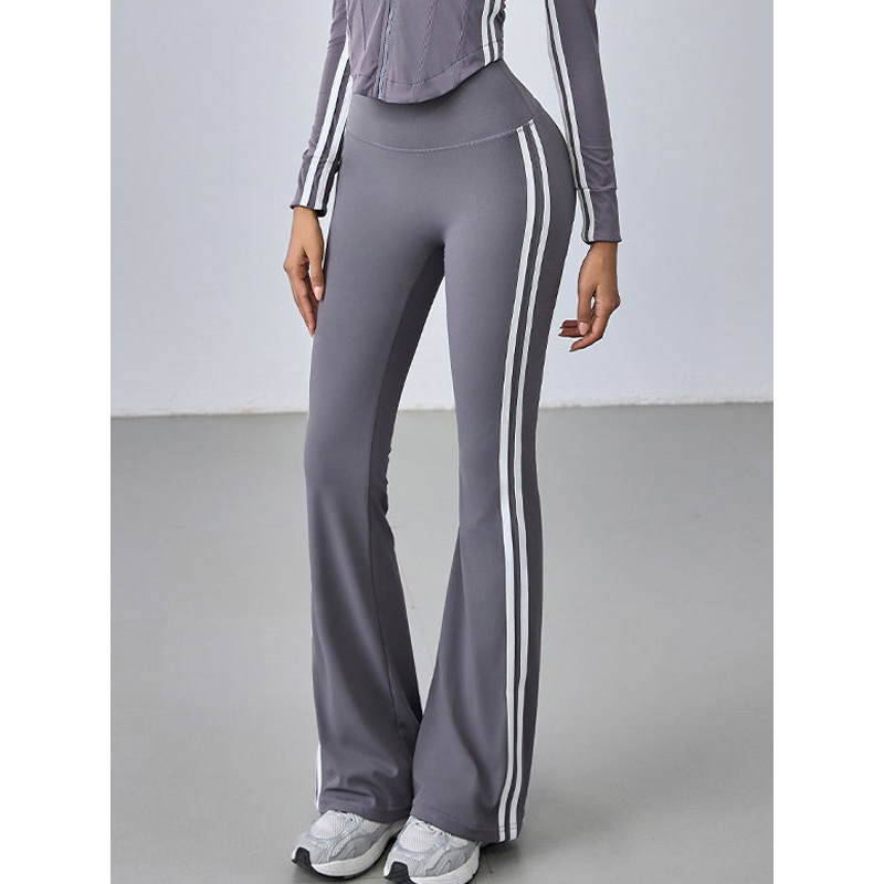 ZASUWA Female Solid Color Hip-lift High-waisted Flare Leggings