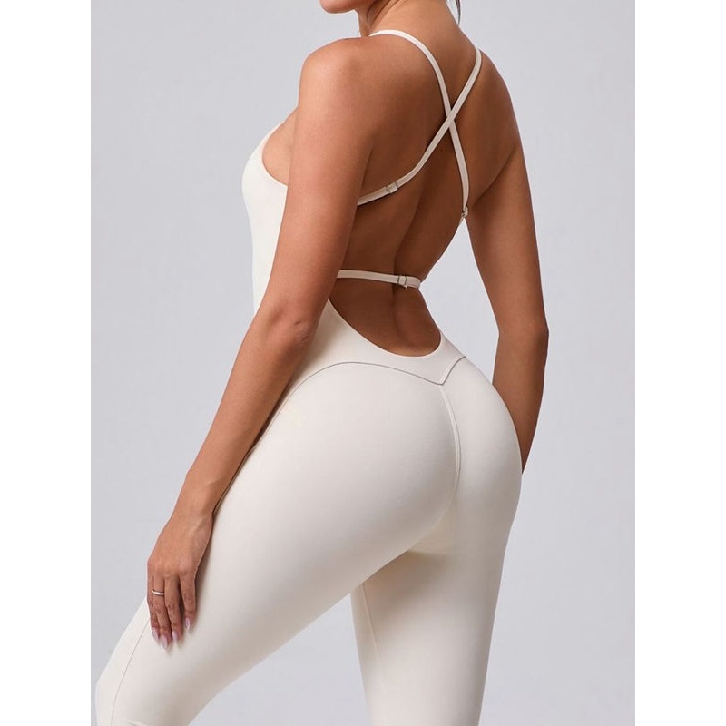 ZASUWA Female Cross Back Adjustable Strap Jumpsuit