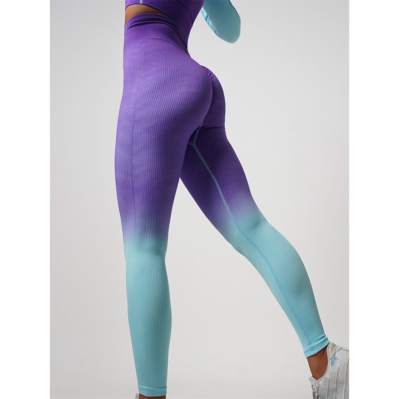ZASUWA Female Fantasy Ombre Ribbed Scrunch Bum Leggings