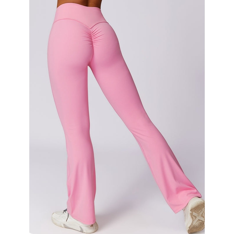 ZASUWA Female Flare Scrunch Bum Pants