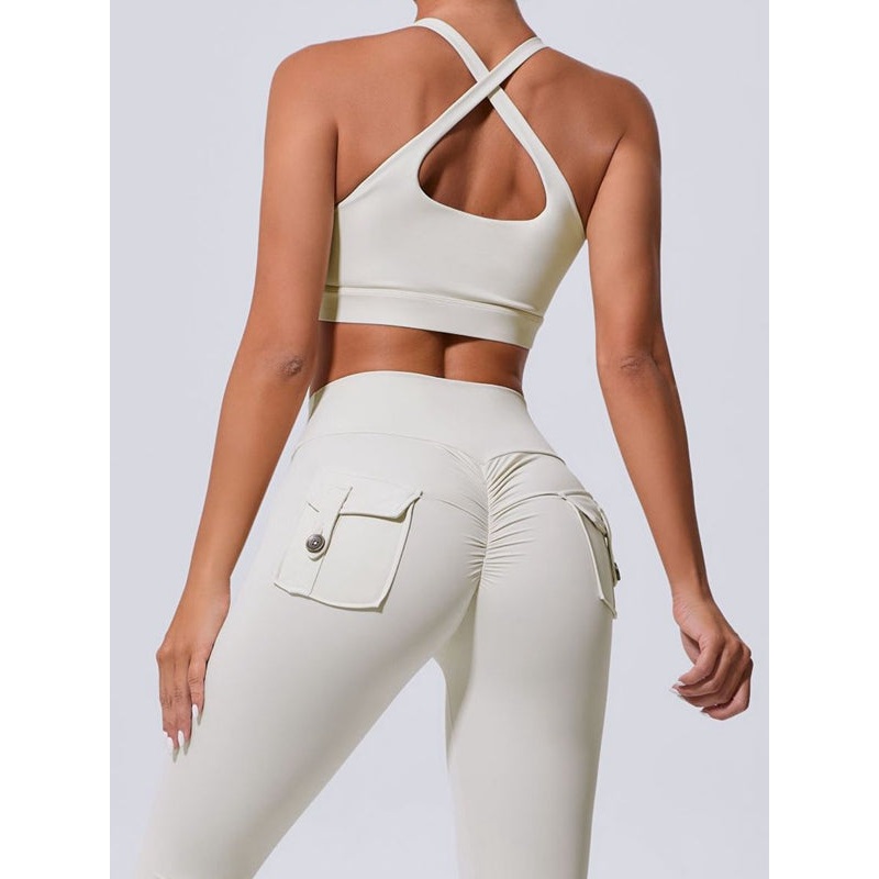 ZASUWA Female Pocket Cutout Cross Back Scrunch Bum Tracksuit