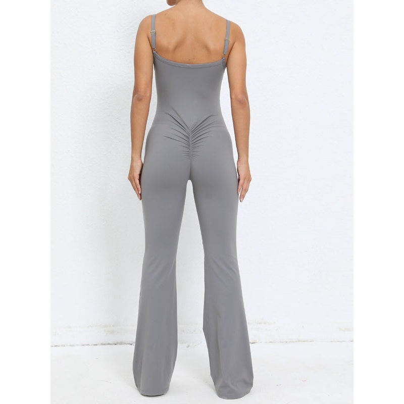 ZASUWA Female Scrunch Bum Flare Jumpsuit