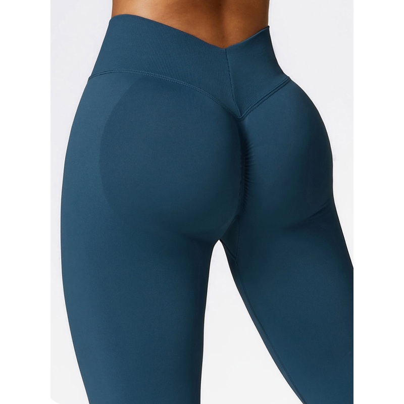 ZASUWA Female Seamless V Back Scrunch Bum Hip-lift Leggings