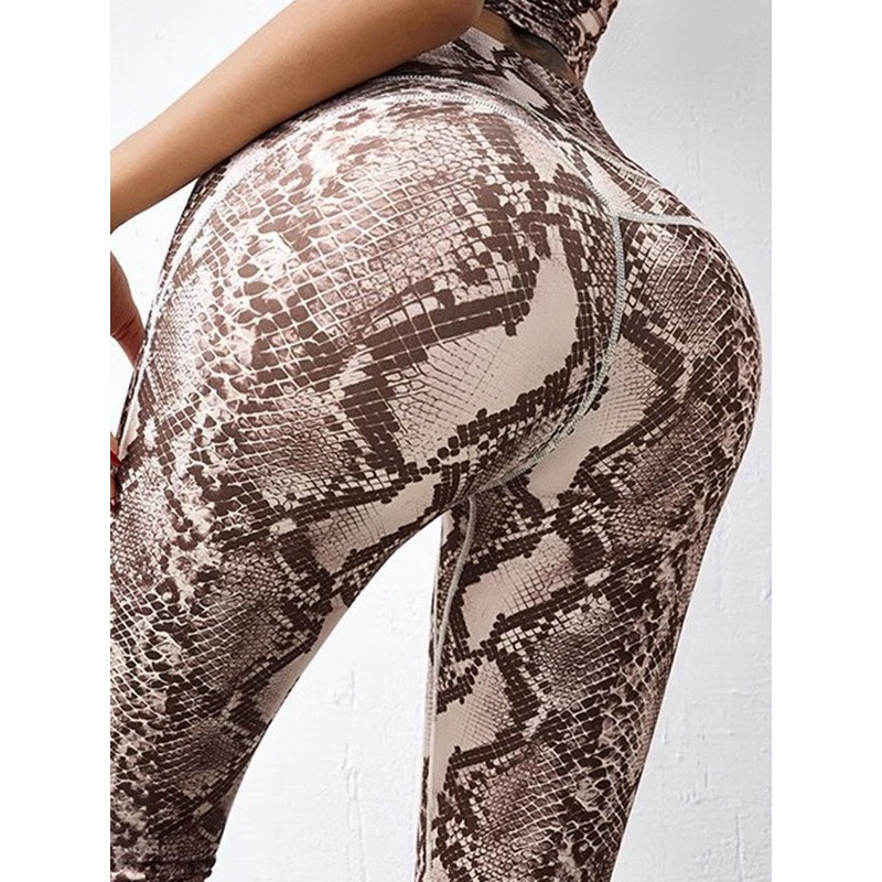 ZASUWA Female Snake Print High-rise Leggings