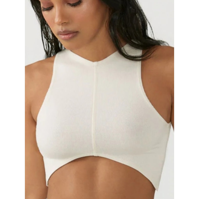 ZASUWA Female V-neck with Chest Pads Elastic Tight Tanks