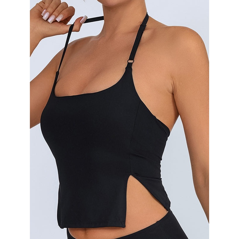 ZASUWA Female Adjustable Strap Halter Backless Quick Dry Sports Bras