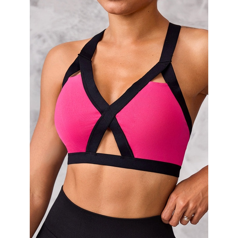 ZASUWA Female Hollow Out Cross Back Sports Bras