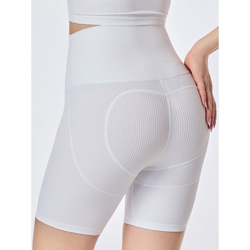 ZASUWA Female Ribbed Scrunch Bum Hip-lift Booty Gym Shorts