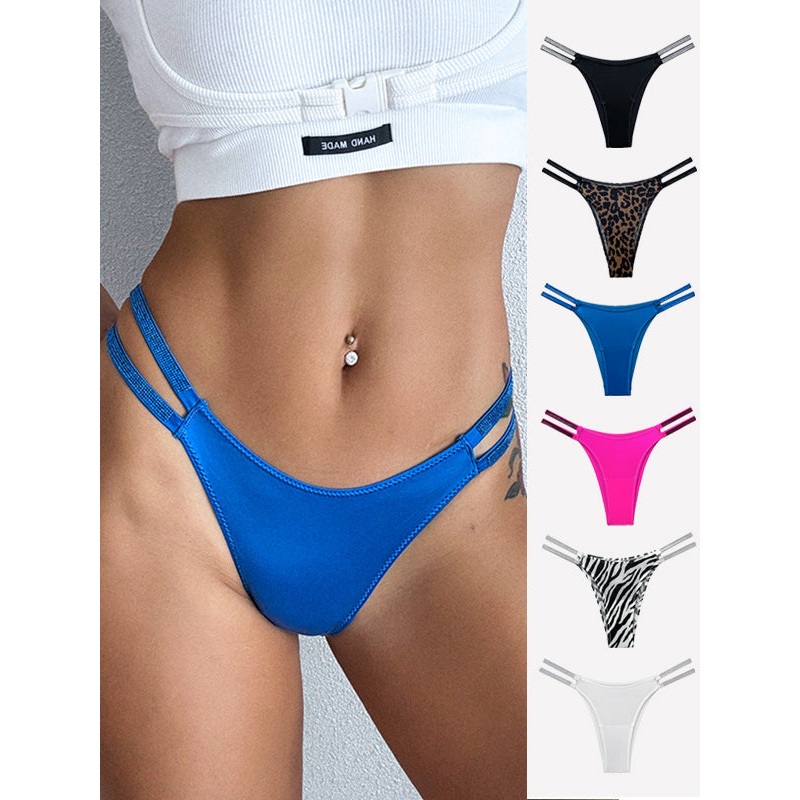 ZASUWA Female Sexy Animal Print T-back Panties