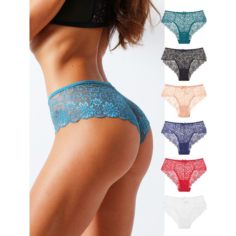 ZASUWA Female Sexy Flower Lace Dots Panties