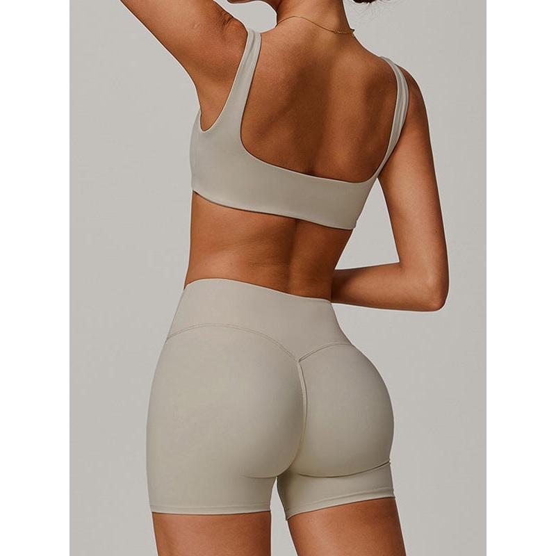 ZASUWA Female Sexy V-shape Waist Flare Backless Short Tracksuit