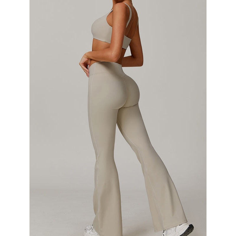 ZASUWA Female Sexy V-shape Waist Flare Backless Tracksuit