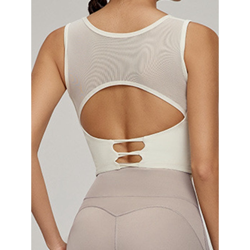 ZASUWA Female Sheer Mesh Backless Tank
