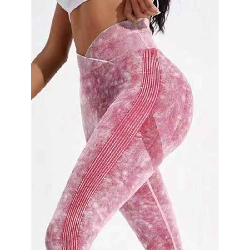 ZASUWA Female Denim V-shape Waist Scrunch Bum Leggings