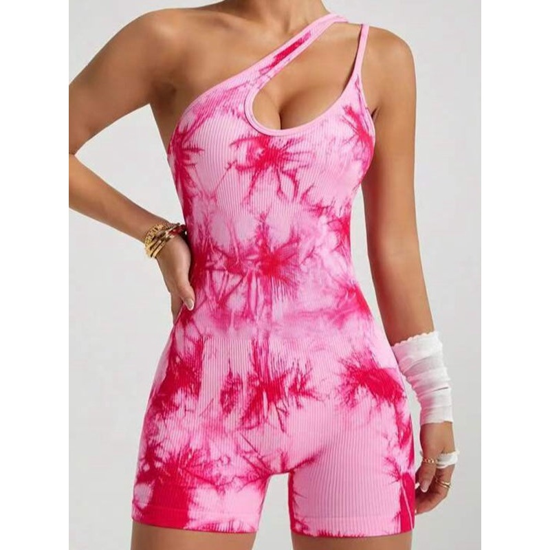 ZASUWA Female Hot Tie-dye Scrunch Bum Romper