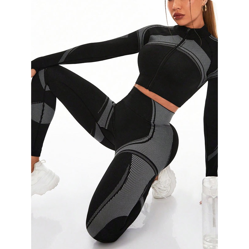 ZASUWA Female Scrunch Bum Seamless Elastic Tight Quick-dry Tracksuit