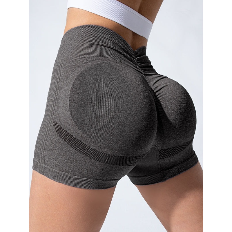 ZASUWA Female Seamless Deep V Back Scrunch Bum Shorts