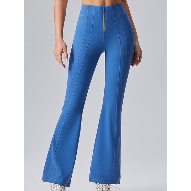 ZASUWA Female Sexy Denim Zipper Flare Leggings
