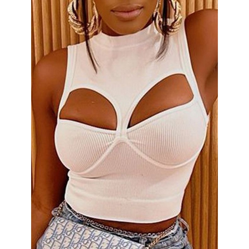 ZASUWA Female Sexy Hollow Out Solid Color Sports Bras