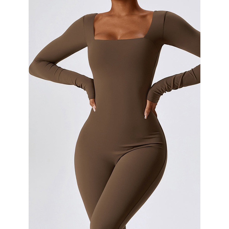 ZASUWA Female Square Collar Jumpsuit