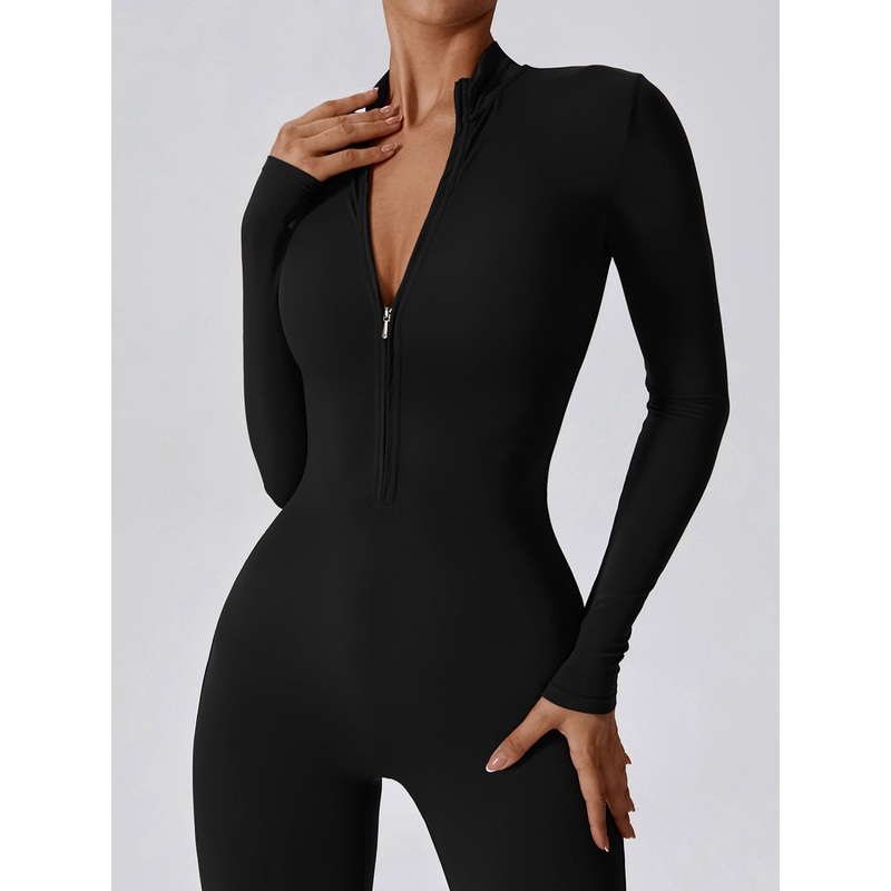 ZASUWA Female Zipper Hip-lift Jumpsuit