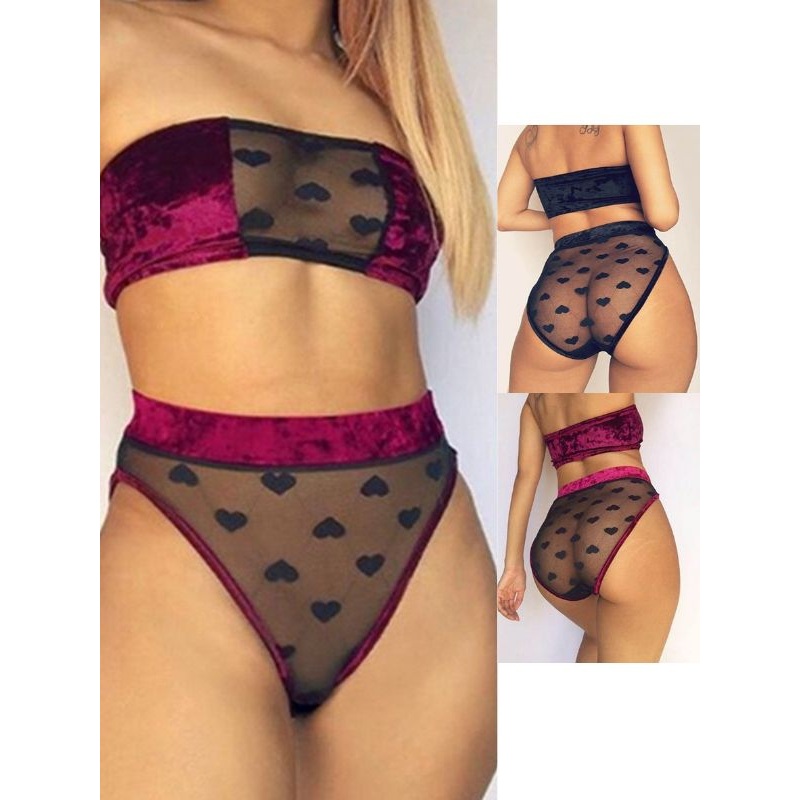 ZASUWA Femal Sexy Mesh Lace Flower Panties