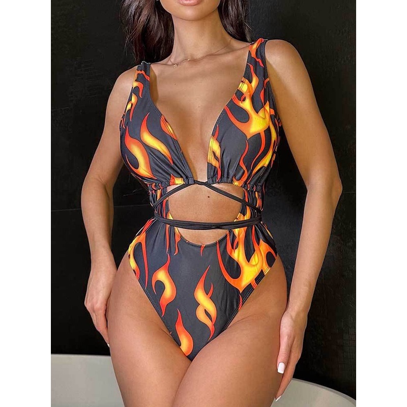 ZASUWA Female "Burning Flame Cross One Piece