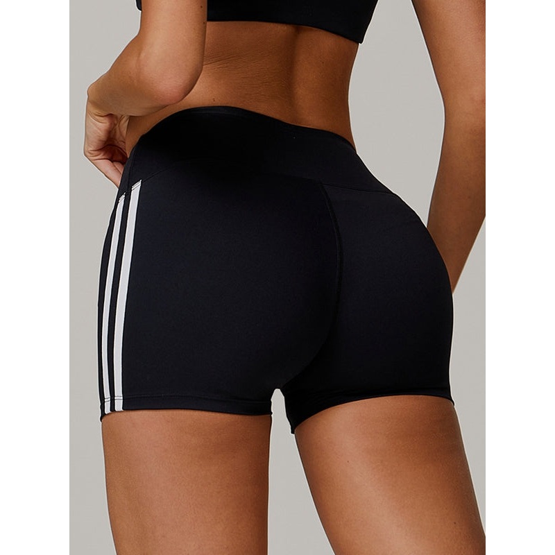 ZASUWA Female Contrast Color Stripes High-rise Shorts