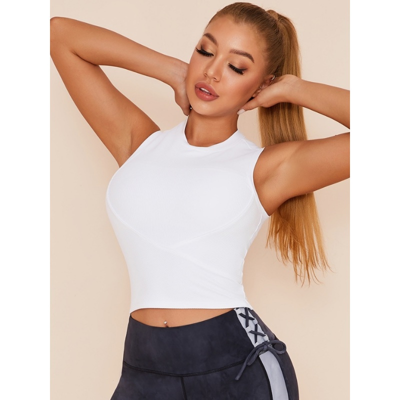 ZASUWA Female Ribbed Solid Color Tanks
