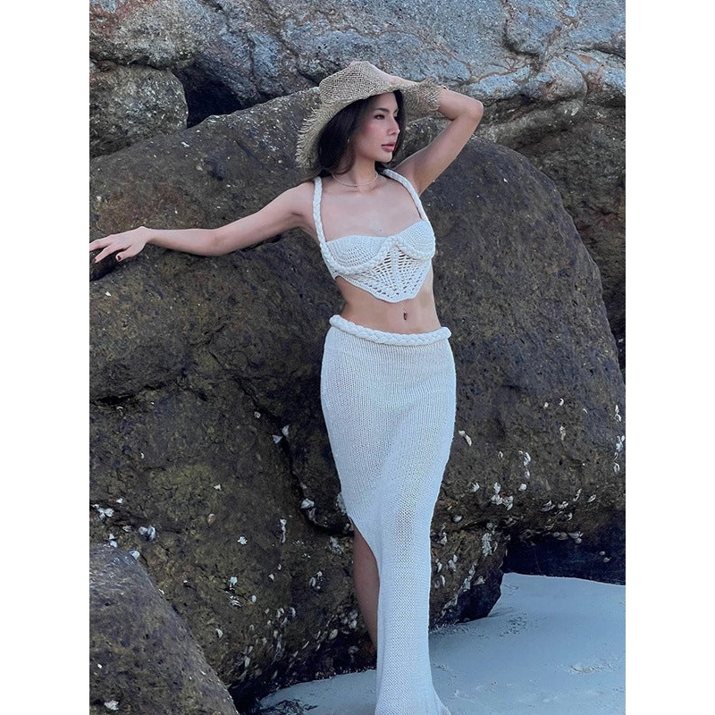 ZASUWA Female Sexy Fishnet 2-Pieces Cover-up Without Bikini