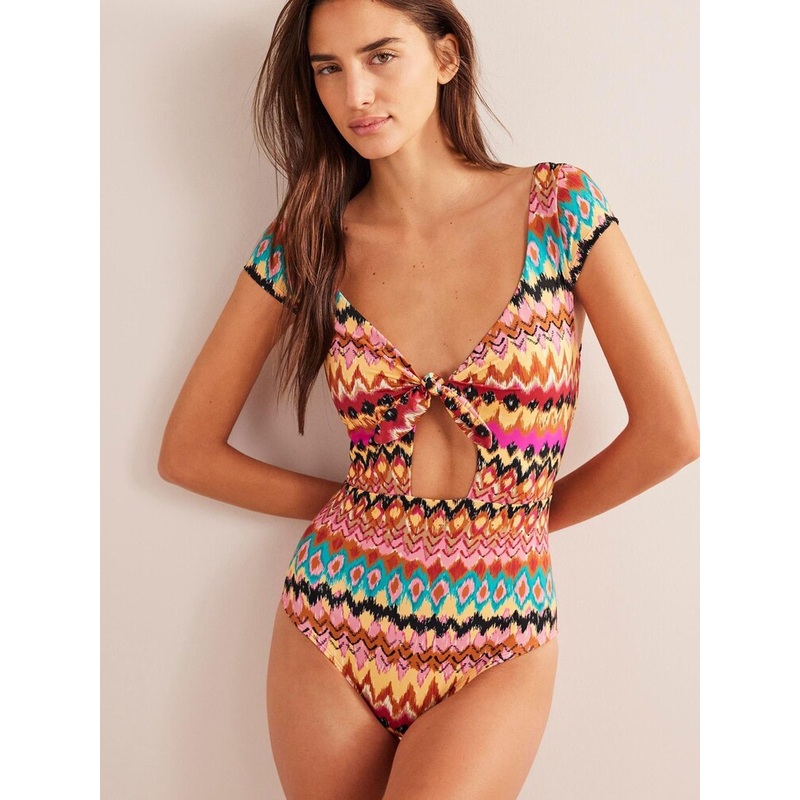 ZASUWA Female Sexy Print Hollow Out One Piece
