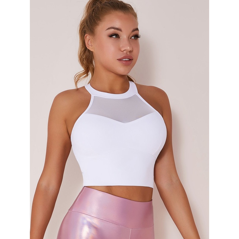 ZASUWA Female Sexy Sports Bra Mesh Vests Bras