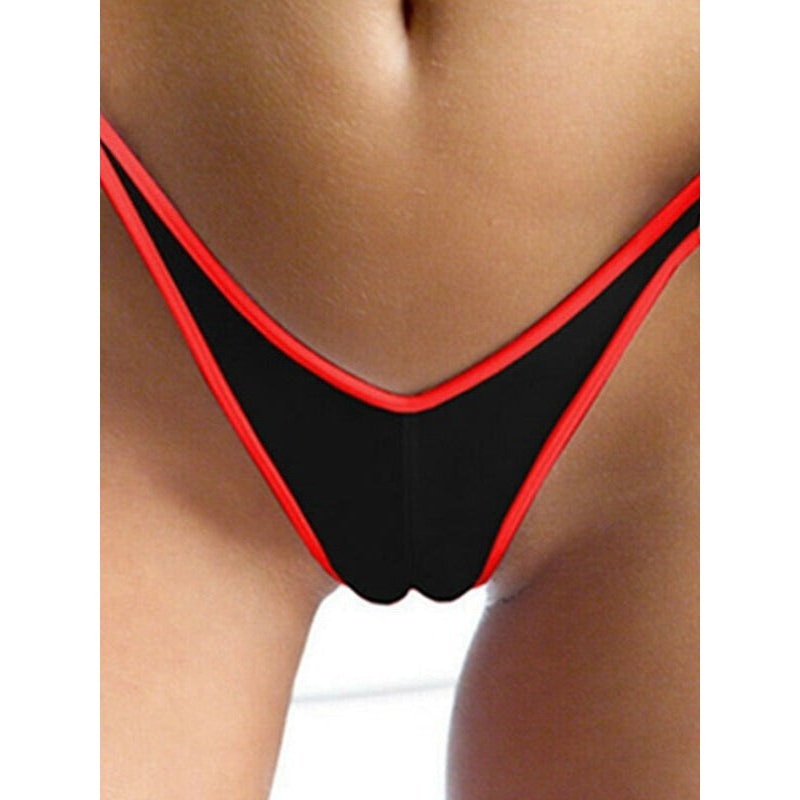 ZASUWA Female Contrast Color Stripe T-back Panties