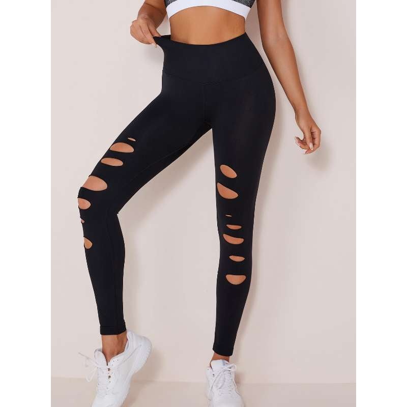 ZASUWA Female Cutout Stretch Sports Leggings