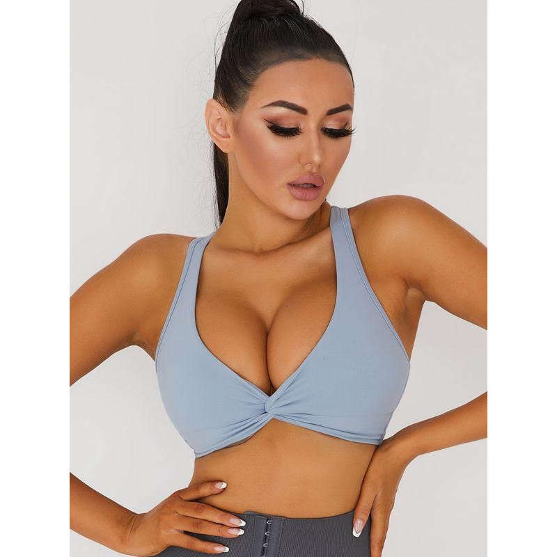 ZASUWA Female Hollow Beauty Back Racerback Bra V-neck  Sports Bras