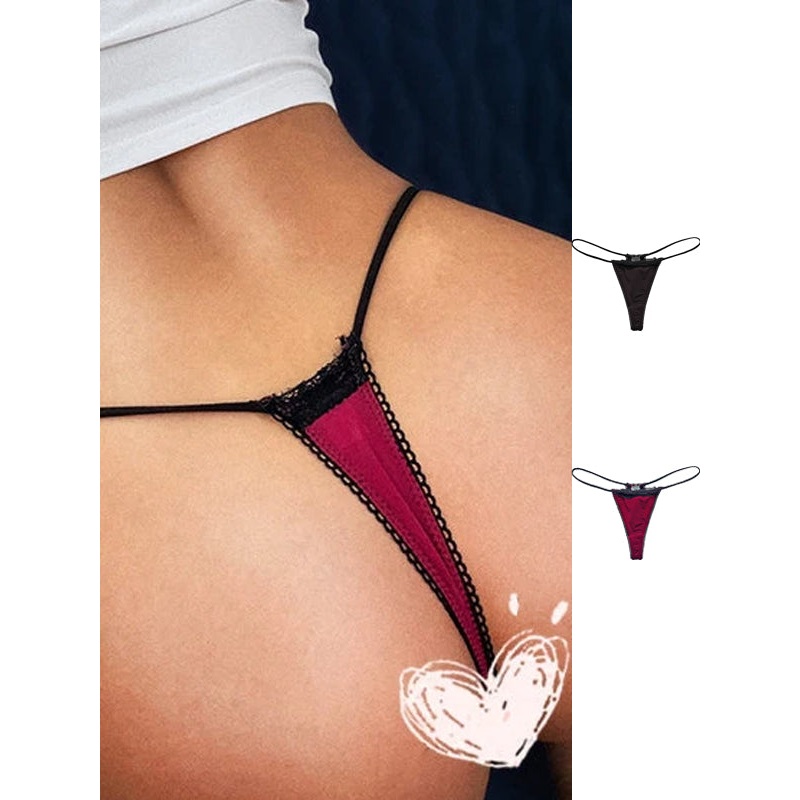 ZASUWA Female Lace Unique Wave Edge T-back Panties