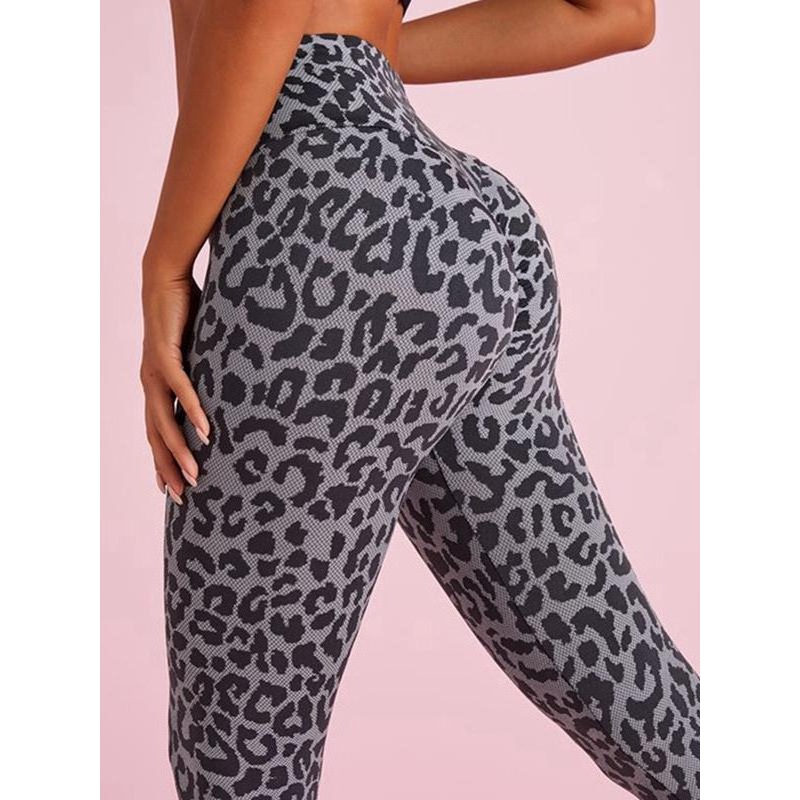 ZASUWA Female Lift Legging Animal Print Scrunch Bum High Waist Leggings