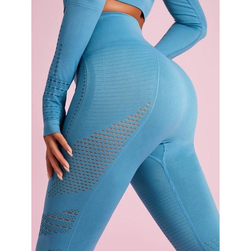 ZASUWA Female Lift Legging Net Solid Color High-waist Leggings