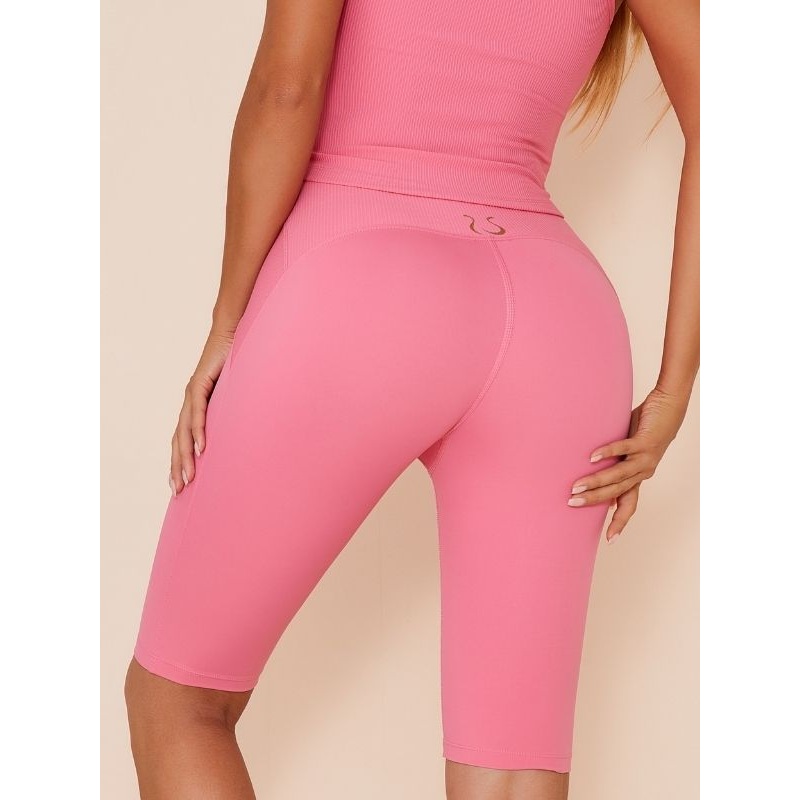 ZASUWA Female Pure Color Hip-lift Spandex Gym Booty Shorts