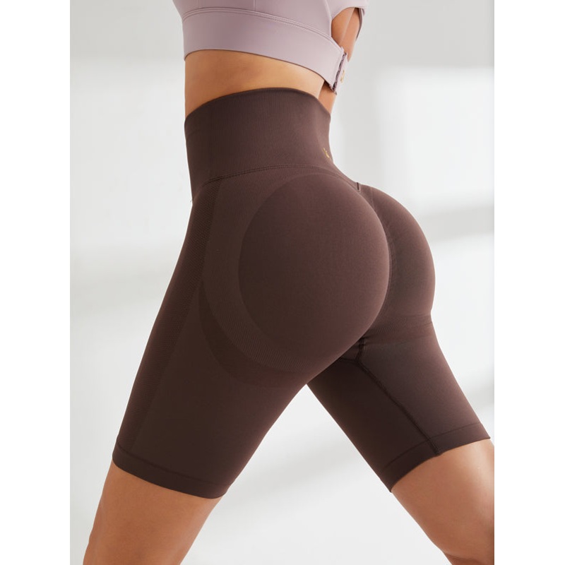 ZASUWA Female Seamless Peach Hip Lift Spandex Gym Booty Shorts