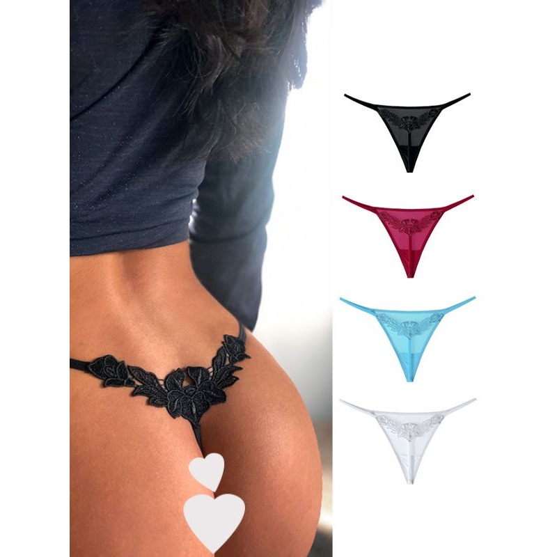ZASUWA Female Unique Rose Lace T-back Thong