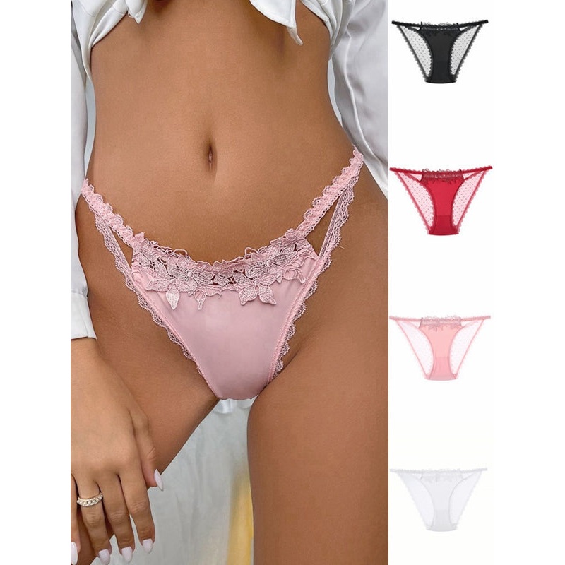 ZASUWA  Female Hollow Out Mesh Dots Panties