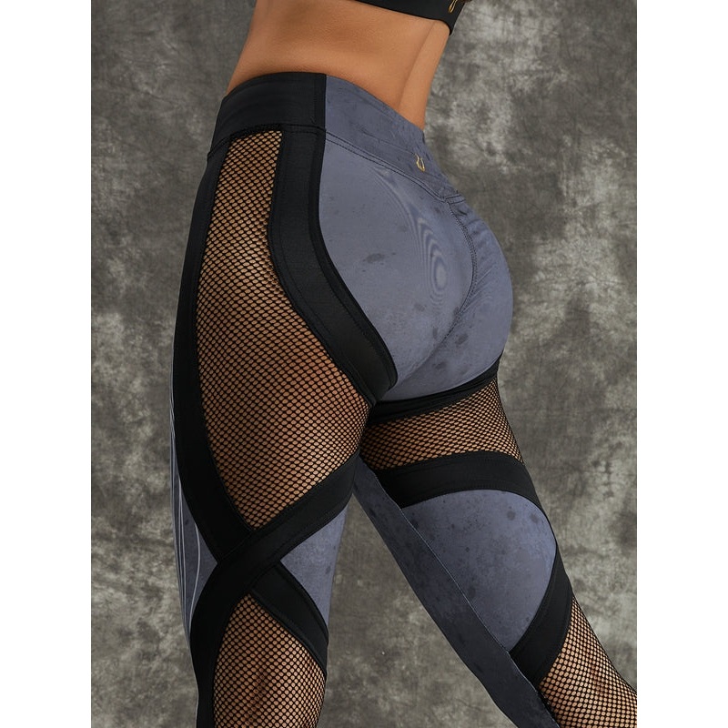 ZASUWA Female Hot Tie-dye Net Leggings