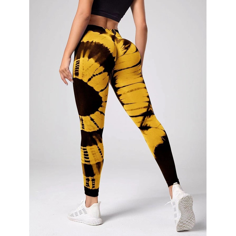ZASUWA Female New 22 Colors Hot Tie-dye Scrunch Bum Leggings
