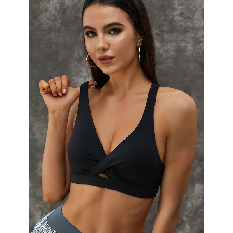 ZASUWA Female Twist Hollow Out Sports Bras