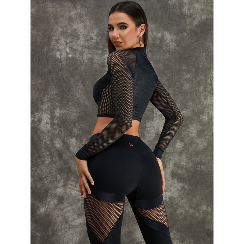 ZASUWA Female Unique Wildest Leopard Net Style Tracksuit