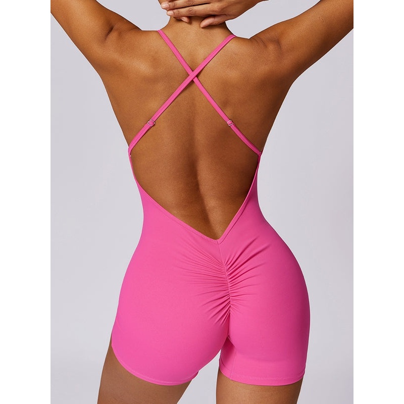 ZASUWA Female Cross Back Scrunch Bum Romper