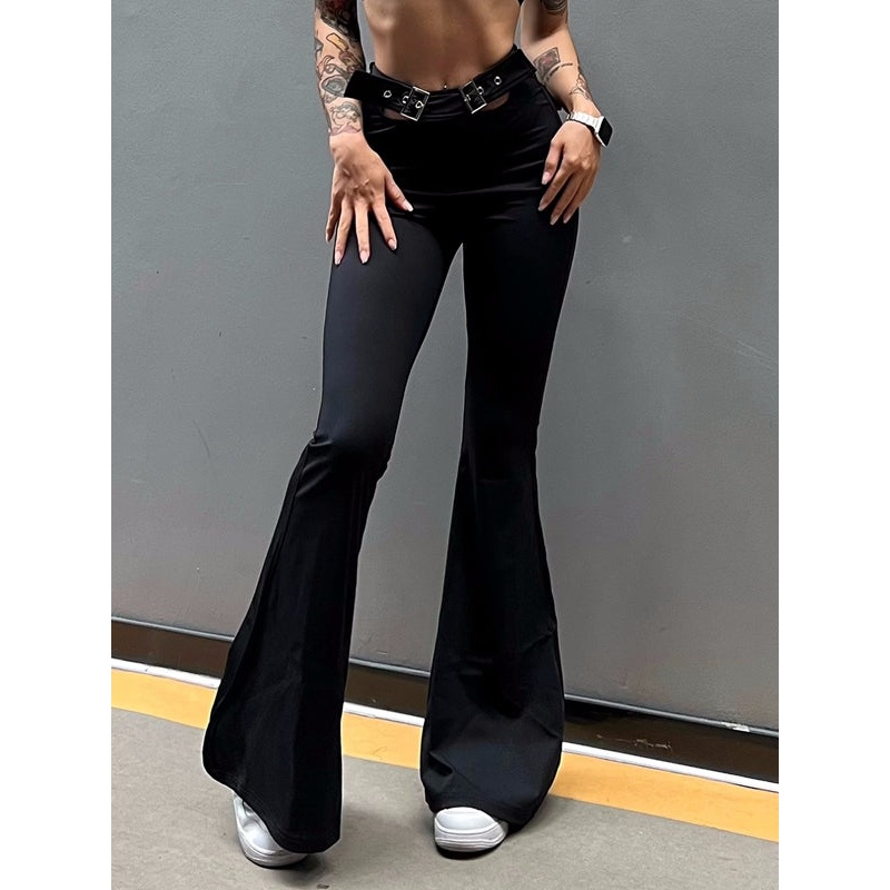 ZASUWA Female Cutout Flare Sassy Style Leggings