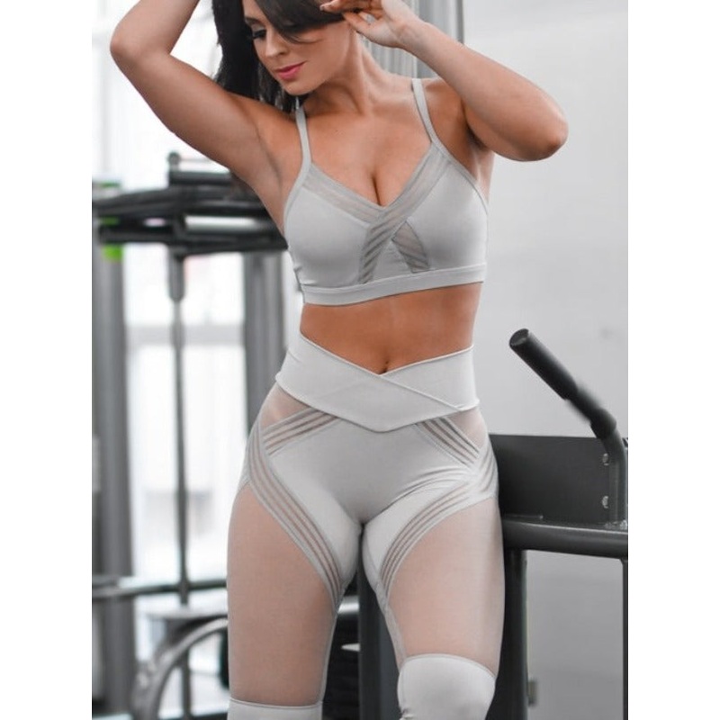 ZASUWA Female Mesh Cross Back Quick Dry Tracksuits